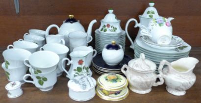 A Winterling Bavaria tea set, other Freiberger East German china, trinket pots, jug, etc. **PLEASE