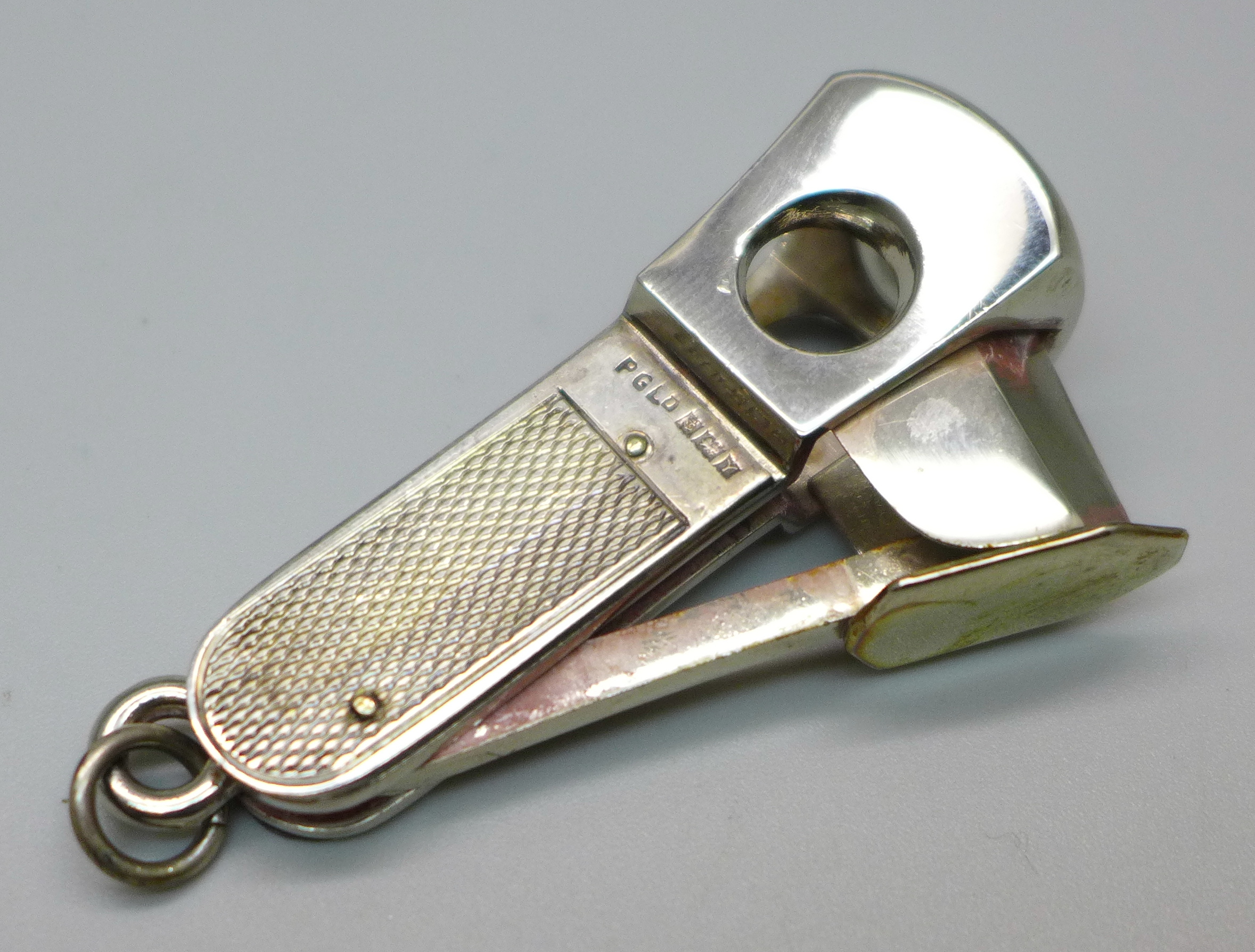 A silver cigar cutter, Birmingham 1973 - Bild 3 aus 4