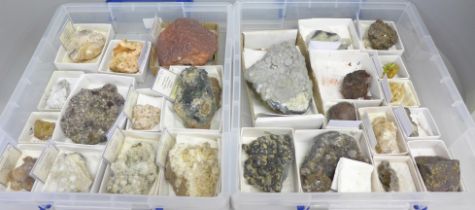 Two boxes of 25 mineral samples