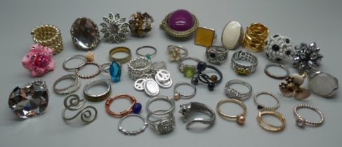 Forty costume rings