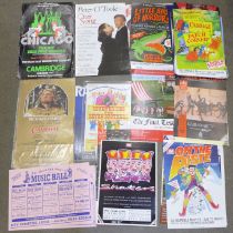 A collection of approximately 65 Theatre posters from late 1970s to 1990s as dated on reverse from