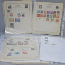 A collection of stamp sheets with worldwide stamps