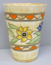 A Crown Ducal Charlotte Rhead tube lined vase, 18cm