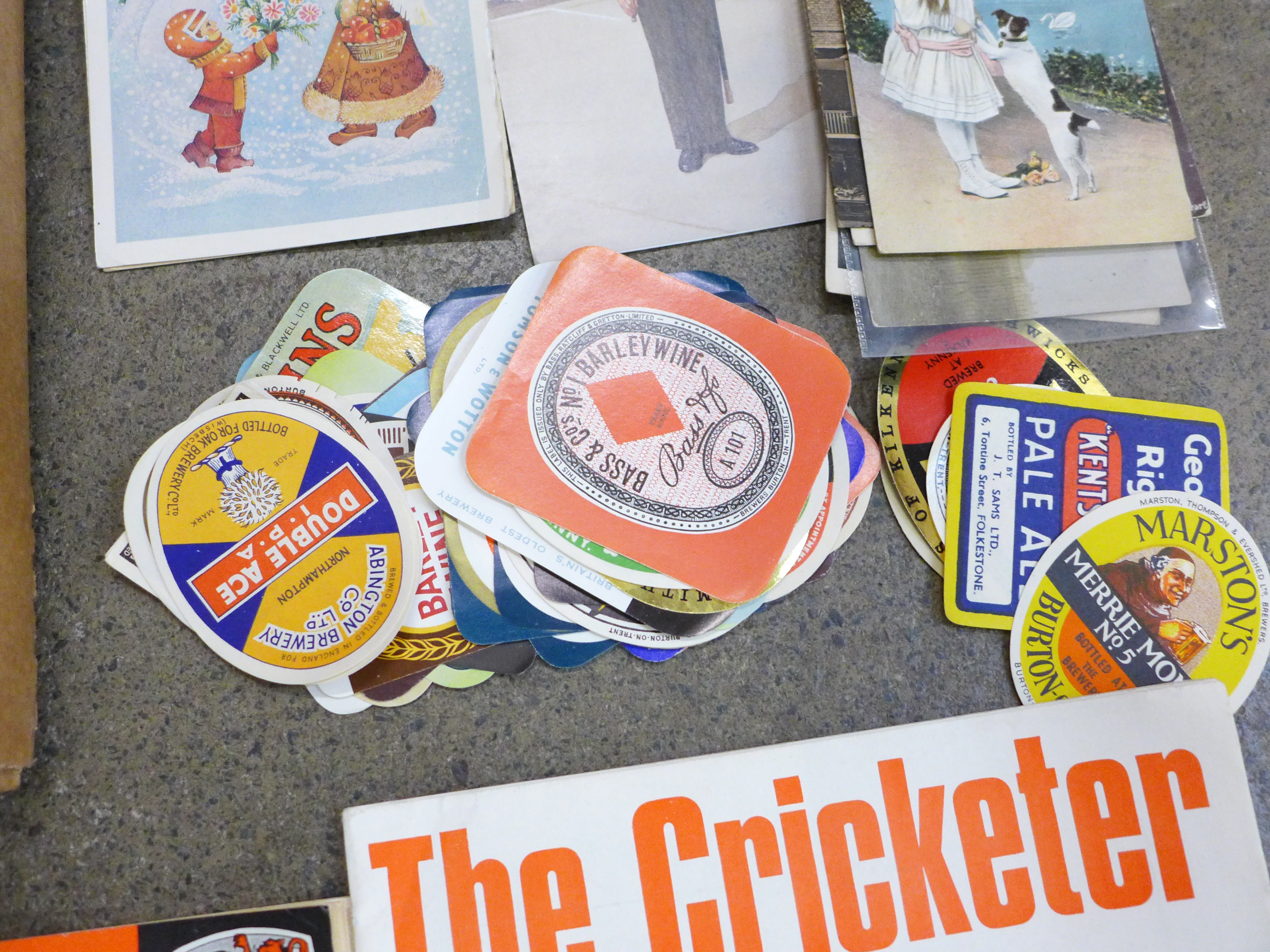 A collection of ephemera including 150 postcards, beer labels, postcard sleeves - Bild 2 aus 6