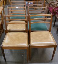 A set of six G-Plan teak dining chairs