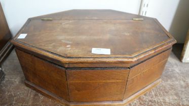 A walnut jewellery box