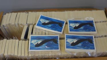 A box of approximately 110 sets of John Player & Sons (Grandee) The Living Ocean 1985 cigarette/