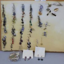 Costume earrings and jewellery