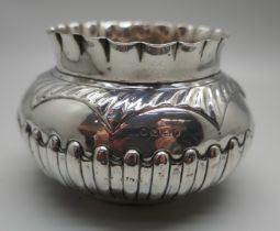 An embossed Victorian silver bowl, Birmingham 1887, 78g