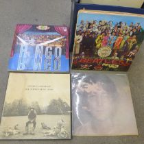 A case of LP records (22), including The Beatles, Elton John and Neil Young