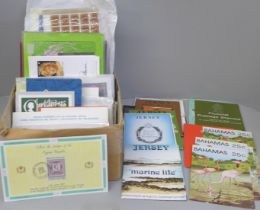 Stamps; a box of stamps, covers, presentation packs, etc.