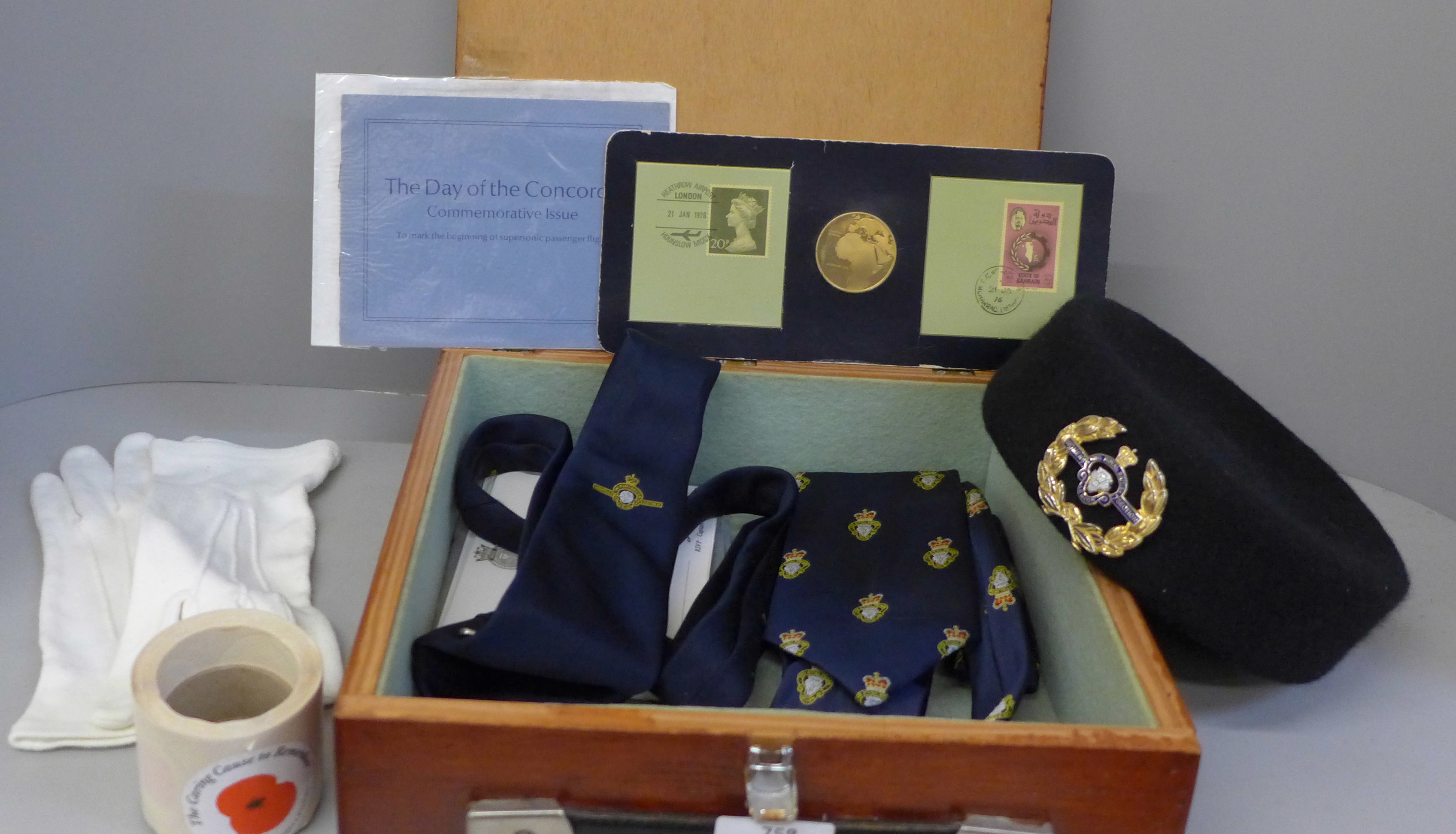 Women's British Legion items, Concorde ephemera, etc.