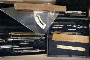 A collection of drawing and writing instruments