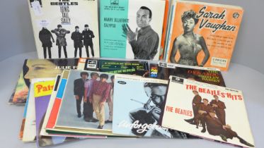 Thirty 1960s EPs, The Beatles, Nat King Cole, The Rolling Stones, etc.