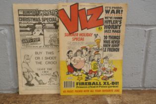 A copy (reprint) of the first Viz comic, The Bumper Monster Christmas Special and issue no. 55