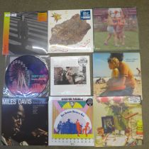 Ten new/unused LP records, some sealed, Sting, Elbow, Soft Cell, etc.