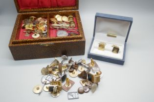 Cufflinks including Masonic, tie-pins, etc.