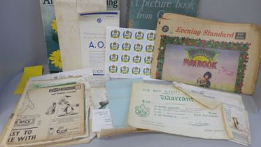 Early to mid 20th Century ephemera including theatre programmes