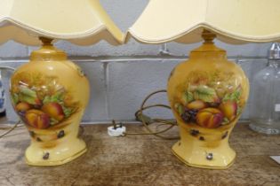 A pair of Aynsley Orchard Gold table lamps