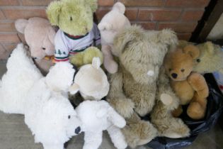 A collection of eleven Teddy bears **PLEASE NOTE THIS LOT IS NOT ELIGIBLE FOR POSTING AND PACKING**