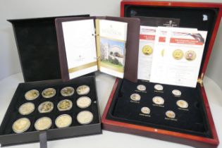 Two London Mint office coins sets, Windsor Diamond Jubilee Year Coin Collection and The Changing