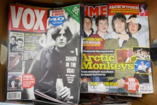 Music magazines, 1990s and 2000s, NME, Q, Vox, approximately 80 in total **PLEASE NOTE THIS LOT IS