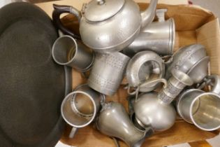 A collection of pewter including French and Norwegian **PLEASE NOTE THIS LOT IS NOT ELIGIBLE FOR