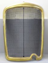 A radiator grill from a 1939 Morris 10cwt truck