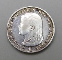 A Dutch 1895 25 cents coin