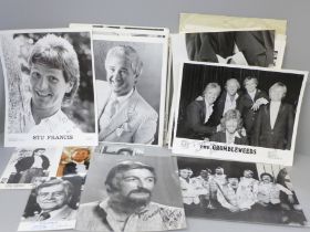 A collection of 1970s and 1980s signed publicity photographs, Cliff Richard, Acker Bilk, Bill