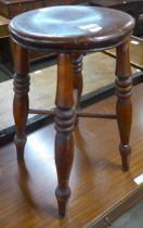 A Victorian elm kitchen stool