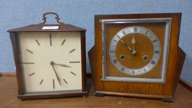 Two Art Deco mantel clocks