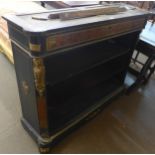 A 19th Century French ebonised, Boulle work anb ormolu mounted open bookcase