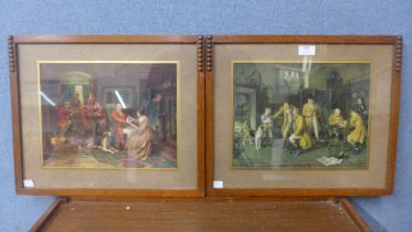 Two Edwardian framed prints