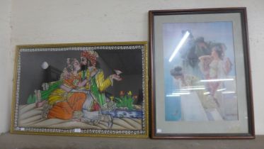 An Indian painting and one other