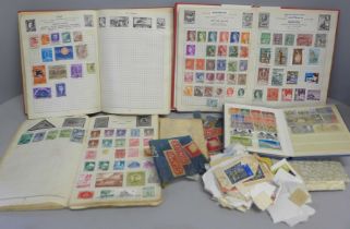 A box of world stamps