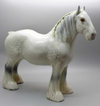 A Beswick dappled grey shire horse