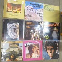 Thirty rock and blues LP records including Deep Purple, Malcolm Price, John B. Sebastian