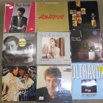 A collection of LP records and 12" singles mainly 1980s including Madonna, Bob Marley, John