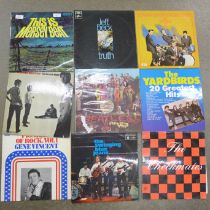 Eighteen 1960s artists LP records including Jeff Beck,Y ardbirds, The Beatles, etc.