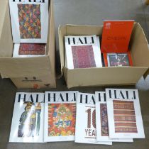 A collection of Hali International Magazine of Fine Carpet and Textiles, 1980s and 1990s and a