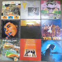 Twenty LP records; rock, pop, funk, soul including Roxy Music, Johnny Cash, Paul Simon and Spear