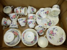 Crown Staffordshire floral design tea ware **PLEASE NOTE THIS LOT IS NOT ELIGIBLE FOR POSTING AND