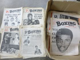 A collection of 1950s/60s Boxing newspapers