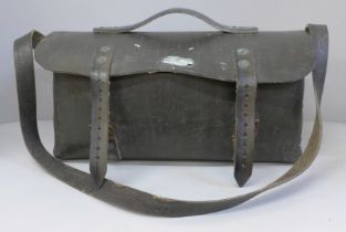 A British Railways leather bag