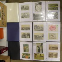 A large collection (in fourteen albums) of over 400 real photograph postcards covering many themes