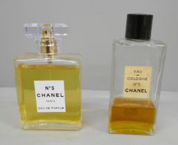 Chanel Eau de Parfum and Chanel Eau de Cologne No.5, both used