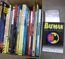 A box of Batman books and annuals
