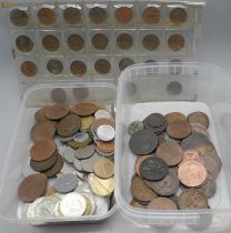 A collection of British and foreign coins