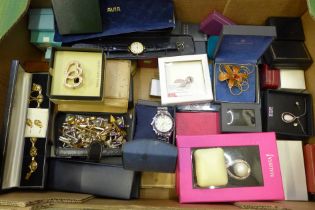 A box of costume jewellery